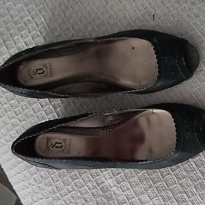 Shoes , green, worn once, size 10